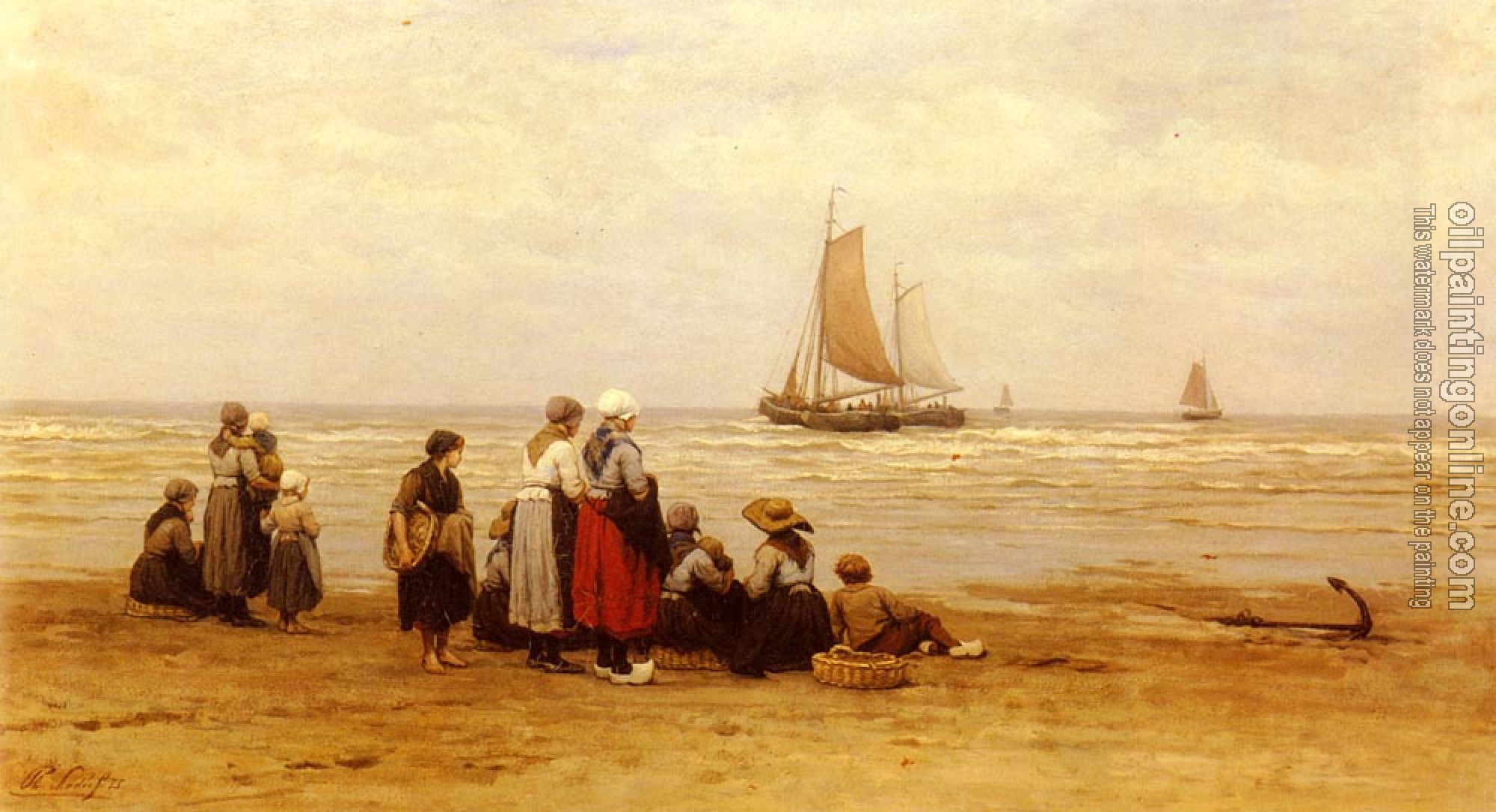 Philippe Lodowyck Jacob Sadee - Seeing Off The Fishermen